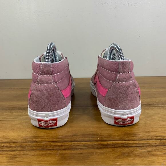 Vans Sk8-Hi Two Tone Pink Suede Womens Sneaker Size 5.5 - Picture 5 of 9